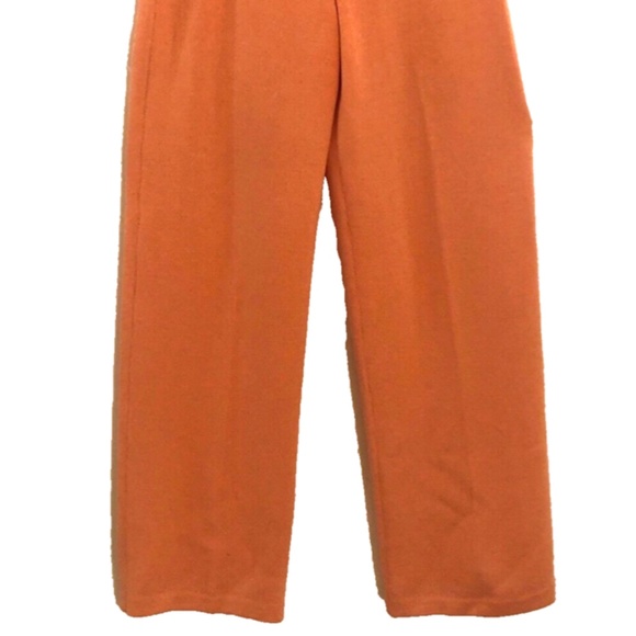 Wool Blend Santana Knit, Wide Leg Pants, Peach Color - Picture 3 of 16